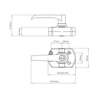 50-310-3 MODULAR SOLUTIONS PROFILE<BR>30 SERIESLOCKING SLIDING AND SWINGING DOOR LATCH W/HARDWARE